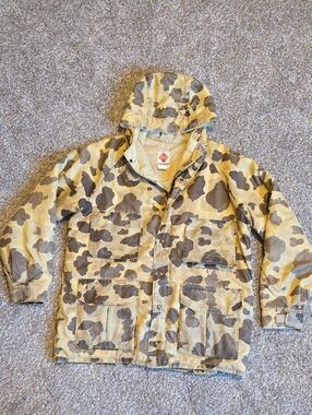 COLUMBIA Hooded Camouflage Hunting Jacket - Brown/Khaki